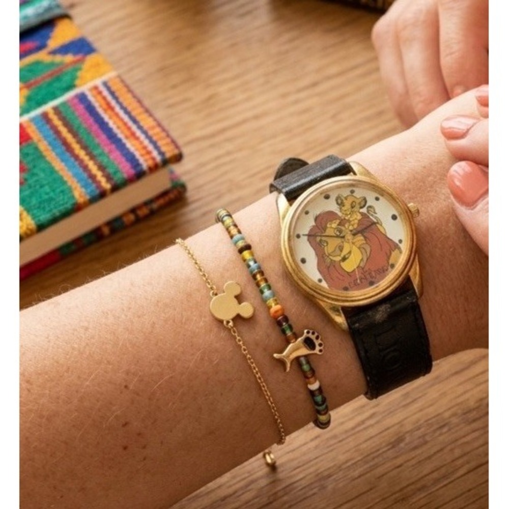 Vintage Timex Disney Lion King Genuine Leather Quartz Analog Unisex Watch